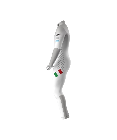 Race Suit Energiapura Master White (non insulated, padded) - 2024/25