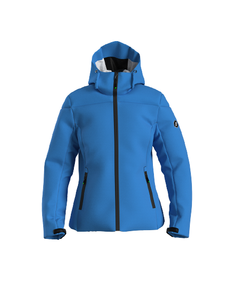 Ski jacket ENERGIAPURA Jacket With Hood Flond Lady Unicolor Turquoise - 2023/24