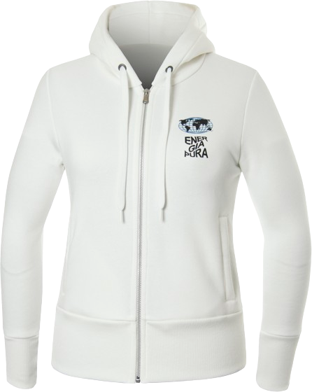 Bluse ENERGIAPURA Sweatshirt Full Zip With Hood Phoenix Lady White - 2021/22