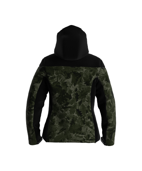 Skijacke ENERGIAPURA Jacket With Hood Flond Camouflage Leaves Lady Military / Black - 2023/24