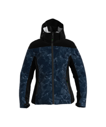 Skijacke ENERGIAPURA Jacket With Hood Flond Camouflage Leaves Lady Blue - 2023/24