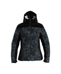 Skijacke ENERGIAPURA Jacket With Hood Flond Camouflage Leaves Lady Grey / Black - 2023/24