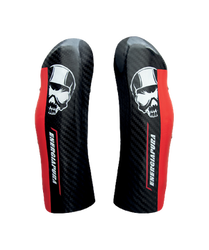 Shin Guards Energiapura Carbon Pro Black/White Skull/Red - 2024/25