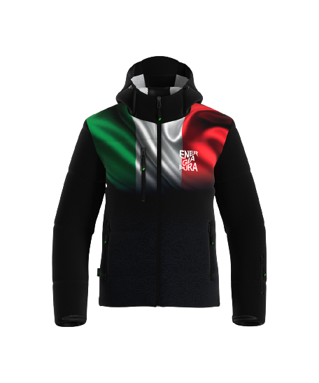 Ski Jacket ENERGIAPURA Luven Flag SR Black/Italy Flag - 2023/24