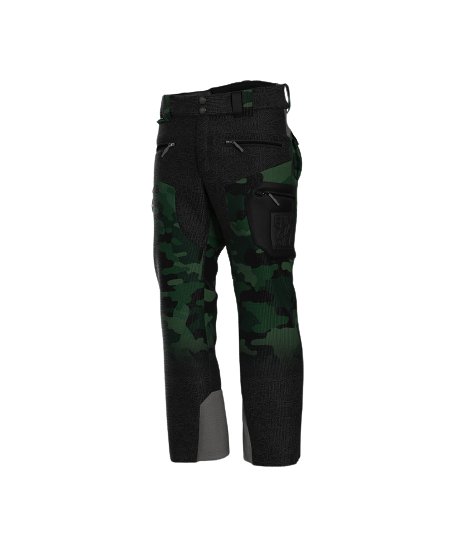 Spodnie narciarskie ENERGIAPURA Velvet Grong Printed Camouflage/Green - 2023/24