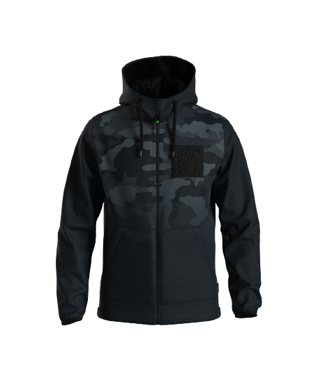 Bluza ENERGIAPURA Sweatshirt Full Zip With Hood Camouflag Dark Grey - 2023/24