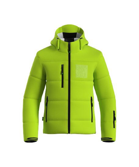 Ski jacket ENERGIAPURA Ilanz SR Acid Green/Black - 2023/24