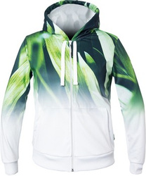 Bluse ENERGIAPURA Sweatshirt Full Zip With Hood Kalmar Life Leaves/White Lady - 2022/23