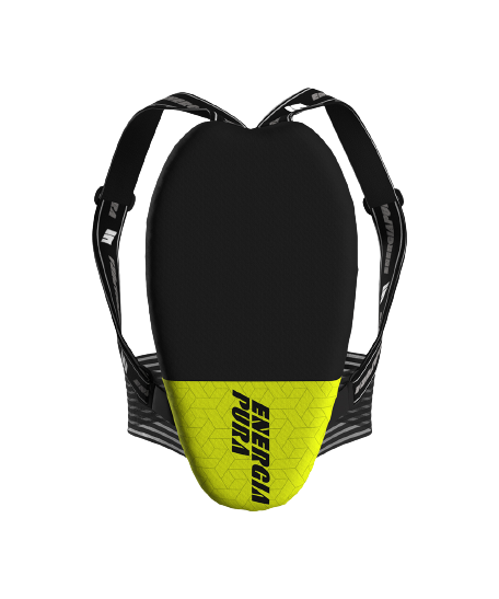 Ochraniacz na plecy ENERGIAPURA Long Back Protector Adj Polygonal Junior Acid Green/Black - 2023/24