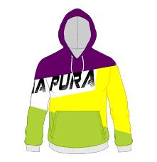 Softshell ENERGIAPURA Felpa Workout Plus Purple/Yellow/Green Junior