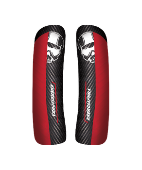 Ochraniacze na golenie Energiapura Carbon Racing CDM Black/White Skull/Red - 2024/25